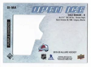 2019-20 Upper Deck Allure Open Ice Purple Achievement #OI-MA Cale Makar RC /50 back