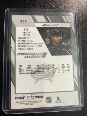 Adam Fantilli 23-24 OPC Platinum Pond Hockey back