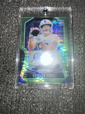 2019 Panini Prizm Dawson Knox Green Prism Auto front