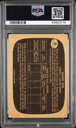 1966 Topps Bobby Orr back