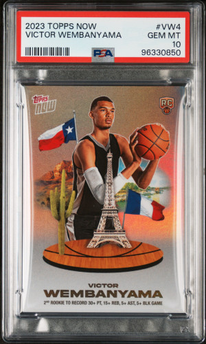 2023 Topps Now Victor Wembanyama VW4 PSA 10 front