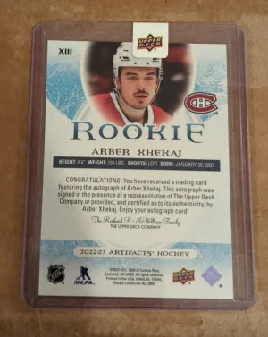 2022/23 Artifacts Arber Xhekaj Redemption Auto back