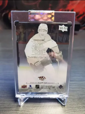 2022-23 Upper Deck Clear Cut - Veteran #CC-TJ Tanner Jeannot (AU) back