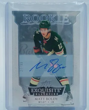 Matt Boldy Exquisite Collection Rookie Auto /99 front