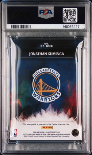 2021 Panini Origins Rookie Autographs Jonathan Kuminga Rookie Auto-Red back
