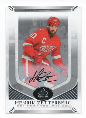 2020-21 Upper Deck SP Signature Edition Legends Silver Script #15 Henrik Zetterberg front