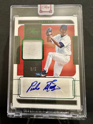 Pedro Martinez | Three and Two baseball | auto patch 5/5 bookend front