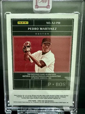 Pedro Martinez | Three and Two baseball | auto patch 5/5 bookend back