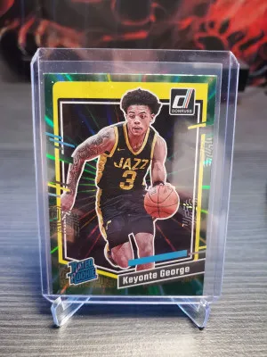 2023-24 Panini Donruss - Rated Rookie Holo Green Laser #244 Keyonte George (RC) front