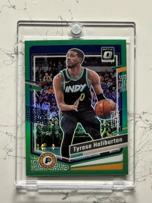 Tyrese Haliburton Panini Donruss Optic FOTL Green /5 front
