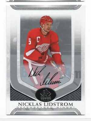 2020-21 Upper Deck SP Signature Edition Legends Silver Script #313 Nicklas Lidstrom front