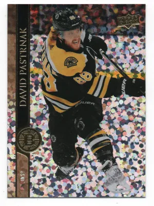 2020-21 Upper Deck Speckled Rainbow #18 David Pastrnak front