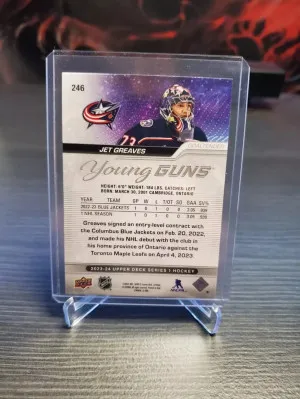 2023-24 Upper Deck Series 1 - Young Guns #246 Jet Greaves (RC) back