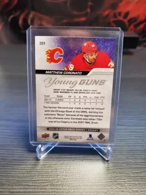 2023-24 Upper Deck Series 1 - Young Guns #201 Matthew Coronato (RC) back