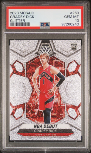 2023 Panini Mosaic Gradey Dick Glitter PSA 10 front