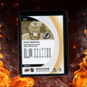 2023-24 Upper Deck Allure Andrei Vasilevskiy Yellow Taxi #59 back