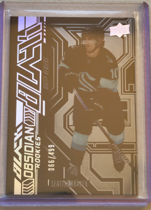 2022-23 SPx Matty Beniers Obsidian Black Rookies 066/499 front