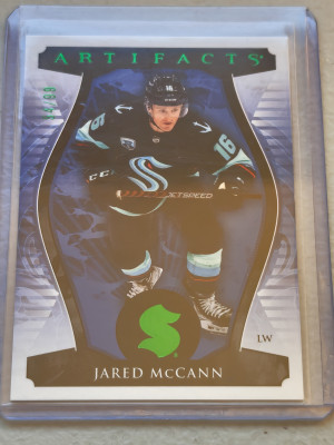 2023-24 Artifacts Jared McCann Emerald 54/99 front
