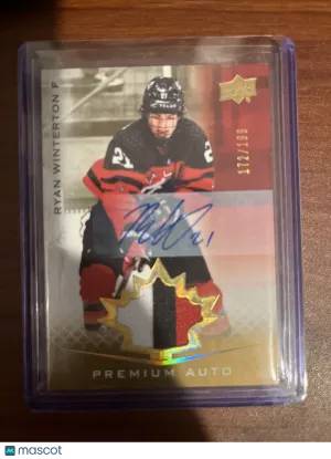 2021-22 Upper Deck Team Canada Juniors /199 Ryan Winterton Tier 1 #34 Patch Auto front