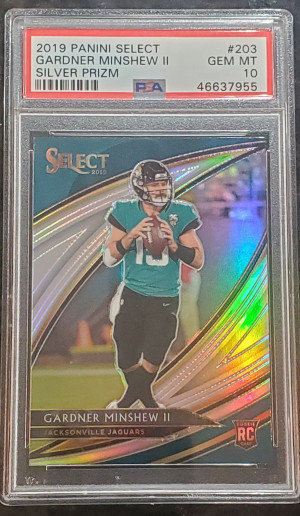 Gardner Minshew Silver prizm rookie PSA 10 front