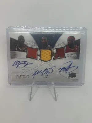 Michael Jordan Kobe Bryant Lebron James Custom Tripple Auto Card front