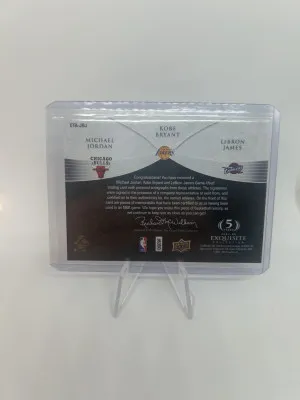 Michael Jordan Kobe Bryant Lebron James Custom Tripple Auto Card back