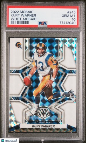 2022 Panini Mosaic Kurt Warner #245 PSA 10 front