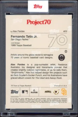 2021 Topps Project 70 #411 Fernando Tatis Jr (Alex Pardee) - 1989 Design back