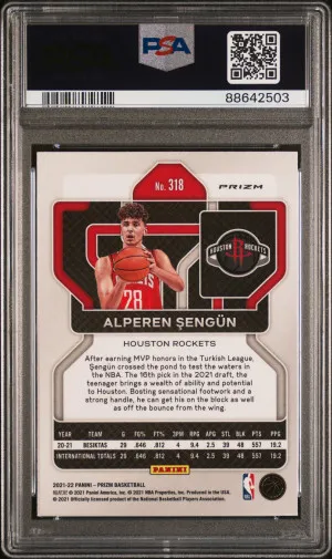 2021 Panini Prizm Alperen Sengun Orange Ice back