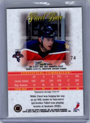 Topps Gold Label Class 1 Pavel Bure #74 back