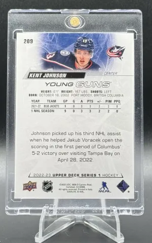 22-23 Upper Deck Young Guns Kent Johnson back