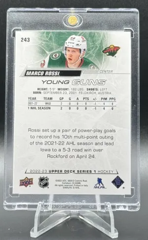 22-23 Upper Deck Young Guns Marco Rossi back