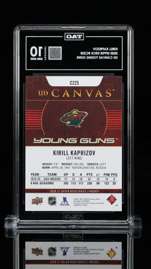 Kirill Kaprizov 2020 Upper Deck Ud Canvas Young Guns #C225 back