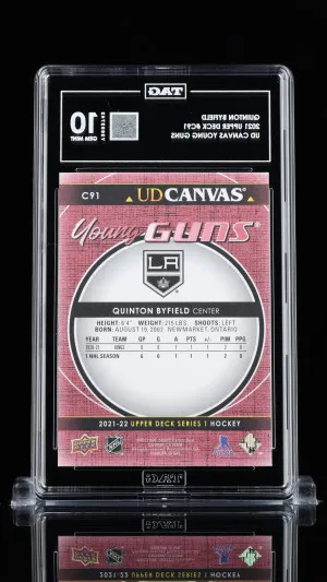 Quinton Byfield 2021 Upper Deck Ud Canvas Young Guns #C91 back