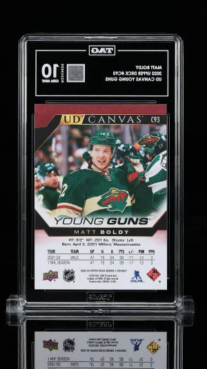 Matt Boldy 2022 Upper Deck Ud Canvas Young Guns #C93 back
