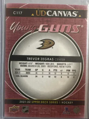 Trevor Zegras Young Gun Canvas back