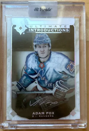 2019-20 Ultimate Introductions Adam Fox Rookie Auto front