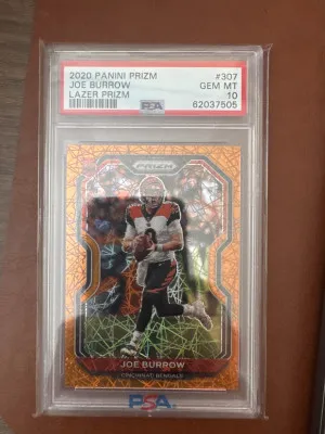 2020 Panini Prizm Joe Burrow Lazer Prizm front