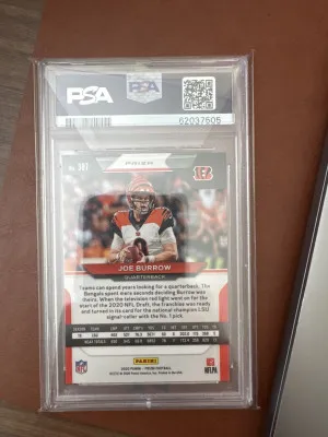 2020 Panini Prizm Joe Burrow Lazer Prizm back