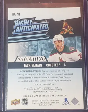 Jack Mcbain Credentials auto back