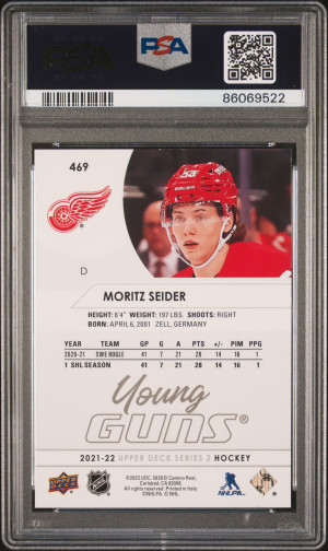 2021-2022 Upper Deck Moritz Seider back