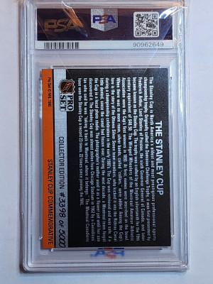 1990 Pro Set Stanley Cup Hologram #3398/5000 back