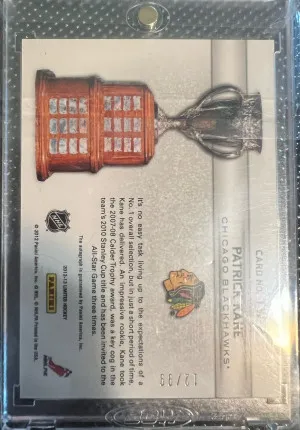 Patrick Kane Trophy Winners Auto /99 back