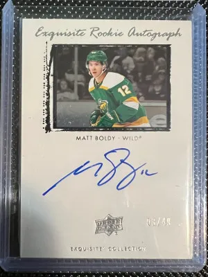 Matt Boldy Exquisite Rookie Auto /49 front