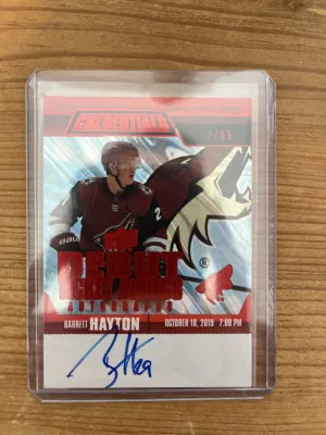 19-20 Credentials Barrett Hayton Debut Ticket Access Rookie Auto  2/65 front