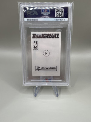 1990 Panini Sticker Larry Bird Hand Cut back