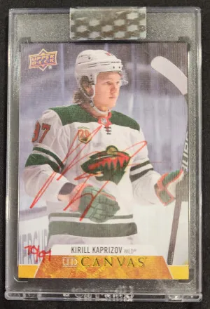 2020-21 Kirill Kaprizov Clear Cut Signatures /97 front