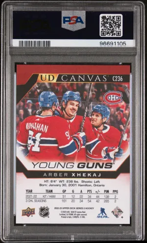 2022 Upper Deck Ud Canvas Arber Xhekaj Ud Canvas back