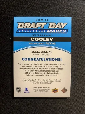 Cooley Draft Day Marks /35 back