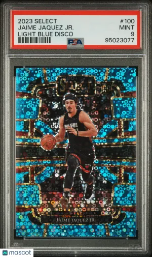 2023 PANINI SELECT JAIME JAQUEZ JR LIGHT BLUE DISCO ROOKIE /99 PSA 9 #100 front